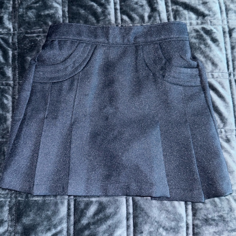 Girls Nautica Navy Mini A-Line Skirt with Panel Details